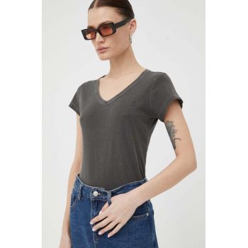 G-Star Raw tricou din bumbac femei, culoarea gri ieftin