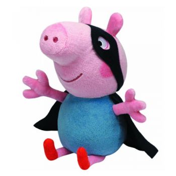 Jucarie de Plus Ty Peppa Pig - George Supereroul 28 cm