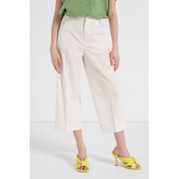 Pantaloni culotte cu talie inalta