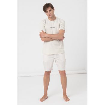 Pijama din amestec de bumbac cu buzunare laterale