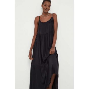 Answear Lab rochie culoarea negru, maxi, evazati