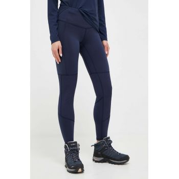 Mammut leggins sport Zinal Hybrid femei, culoarea albastru marin