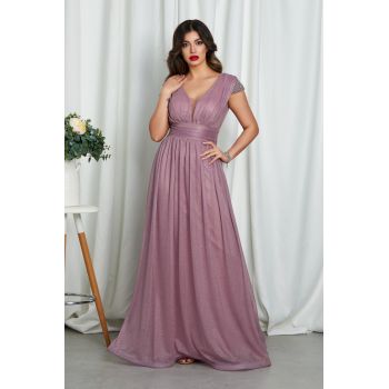 Rochie de ocazie din voal cu glitter Florence Rose ieftina