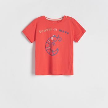 Reserved - T-shirt cu imprimeu - Roșu