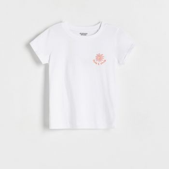 Reserved - Tricou din bumbac cu imprimeu - Alb