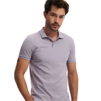 Reserved - Cămașă polo regular fit din jerseu piqué - Violet