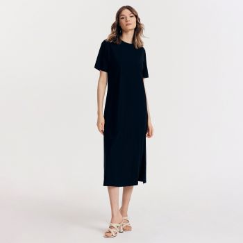 Reserved - Rochie din bumbac - Negru