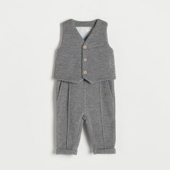 Reserved - Set tricotat - Gri deschis