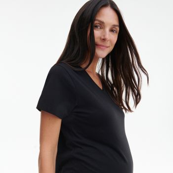 Reserved - Tricou cu conținut ridicat de bumbac Pima - Negru
