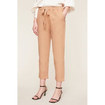 Pantaloni chino crop de bumbac