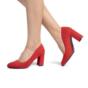 Pantofi cu toc patrat din piele intoarsa Rosii Avia Marimea 37 Pantofi cu toc patrat din piele intoarsa Rosii Avia Marimea 37