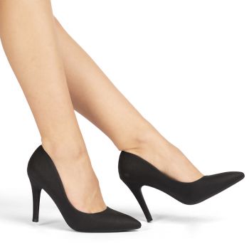 Pantofi dama din piele ecologica Negri Willo Marimea 38 la reducere