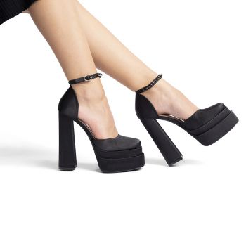 Pantofi cu platforma si toc inalt Negri Anastasia Marimea 40 Pantofi cu platforma si toc inalt Negri Anastasia Marimea 40