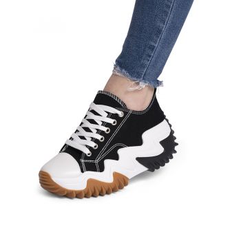 Sneakers dama din material textil Negri Raisa Marimea 37 ieftini
