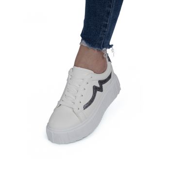 Sneakers dama din piele ecologica Gri Noa Marimea 40