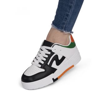 Sneakers dama din piele ecologica Negri Sonia Marimea 36 ieftini