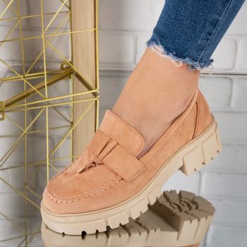 Pantofi dama casual din piele ecologica intoarsa Roz Sezen Marimea 37 Pantofi dama casual din piele ecologica intoarsa Roz Sezen Marimea 37