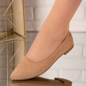 Pantofi dama casual din piele ecologica Kaki Dora Marimea 36 ieftini