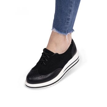 Pantofi dama casual din piele ecologica Negri Alena Marimea 37 Pantofi dama casual din piele ecologica Negri Alena Marimea 37