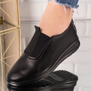 Pantofi dama casual din piele ecologica Negri Zehra Marimea 37 Pantofi dama casual din piele ecologica Negri Zehra Marimea 37