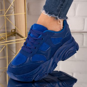Sneakersi dama cu talpa inalta din piele ecologica intoarsa Albastri Ayla Marimea 41 Sneakersi dama cu talpa inalta din piele ecologica intoarsa Albastri Ayla Marimea 41