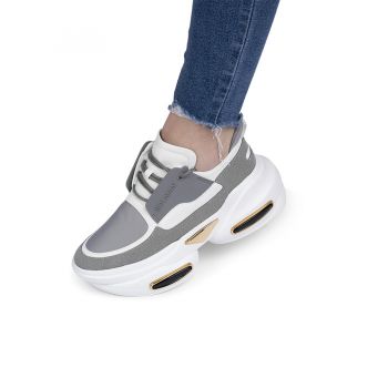 Sneakersi dama din piele ecologica Gri Canna Marimea 37 Sneakersi dama din piele ecologica Gri Canna Marimea 37