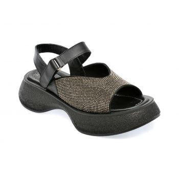 Sandale GRYXX negre, 2582355, din piele naturala