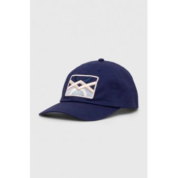 United Colors of Benetton șapcă de baseball din bumbac culoarea albastru marin, cu imprimeu de firma originala