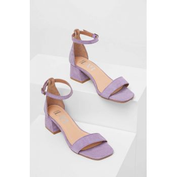 Answear Lab sandale din piele intoarsa culoarea violet ieftine