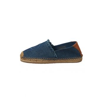 Espadrile din denim cu detalii cu franjuri