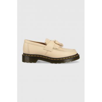 Dr. Martens mocasini de piele Adrian femei, culoarea bej, cu toc plat, DM22760292 DM22760292-Parchment