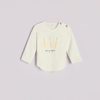 Reserved - Tricou cu mânecă lungă și petice - Ivory