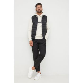 BOSS vesta Boss Athleisure barbati, culoarea negru, de tranzitie