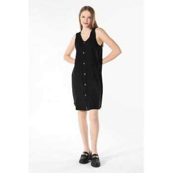 Rochie mini din amestec de bumbac