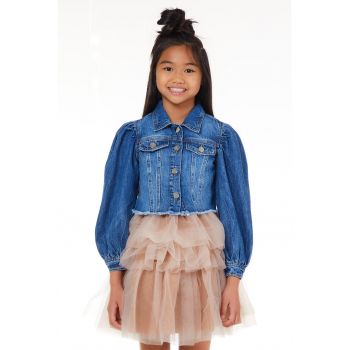 Jacheta crop de denim