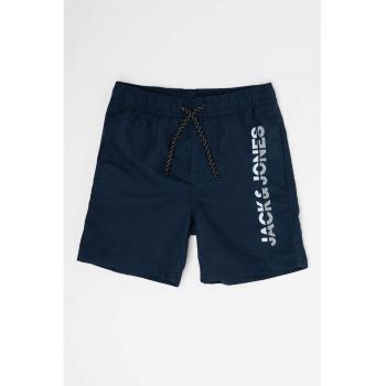 Pantaloni scurti de baie cu imprimeu logo Capri la reducere