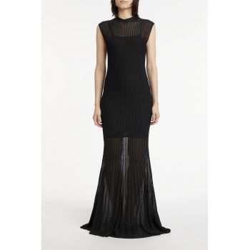 Rochie bodycon semitransparenta din amestec de modal