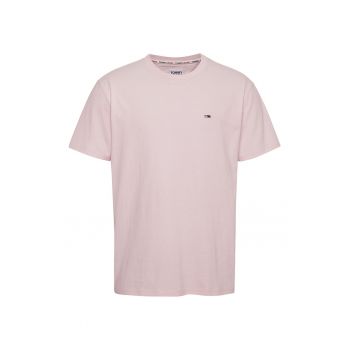 Tricou de bumbac organic cu decolteu la baza gatului