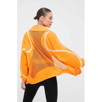 adidas by Stella McCartney windbreaker TruePace culoarea portocaliu, de tranzitie, oversize de firma originala
