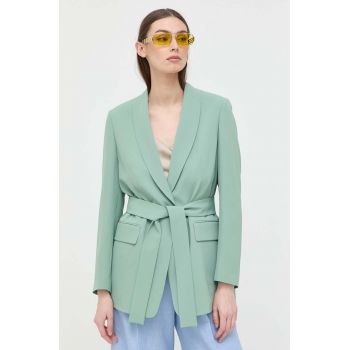 BOSS sacou culoarea verde, un singur rand de nasturi, neted de firma original