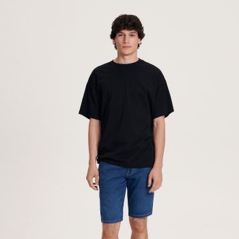 Reserved - Pantaloni scurți slim din denim - Albastru