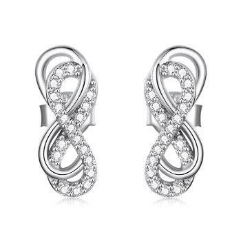 Cercei din argint Beautiful Infinite Double Earrings