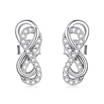 Cercei din argint Beautiful Infinite Double Earrings