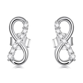 Cercei din argint Beautiful Infinite Simple Earrings