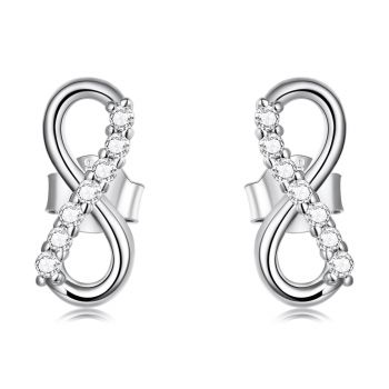 Cercei din argint Beautiful Infinite Simple Earrings