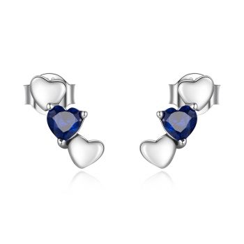 Cercei din argint Blue Love Crystal