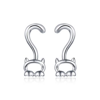 Cercei din argint Silver Cat Tail