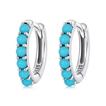 Cercei din argint Turquoise Hoops