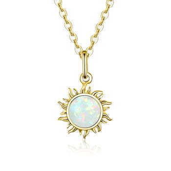 Colier din argint Golden Opal Sun de firma original