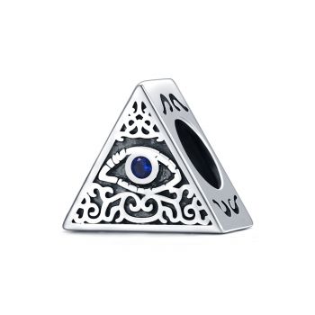 Talisman din argint Blue Eye Pyramid de firma original